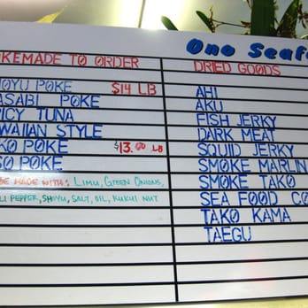 Ono Seafood - Menu (5.27.10) - Seafood Near Me - Honolulu, Hawaii Ono Seafood - Menu (5.27.10) - Seafood Near Me - Honolulu, Hawaii