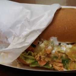 Gringos Tacos Food Truck - Shredded chicken torta.