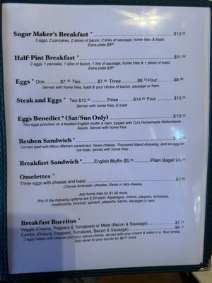 Menu photo 1 Intervale Farm Pancake House Henniker, NH Menu photo 1 Intervale Farm Pancake House Henniker, NH