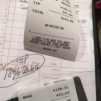 Ando Japanese Restaurant - That's 18% tip weren't on the check before I handed the waitress my card. Btw, they forgot about my soup and salad for my meal. - Japanese Near Me - Cincinnati, Ohio