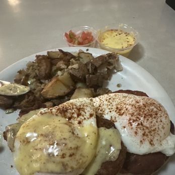 Cinnamon's Restaurant - Mac nut mahi with lomi and hollandaise on da side - Pancakes Near Me - Kailua, Hawaii Cinnamon's Restaurant - Mac nut mahi with lomi and hollandaise on da side - Pancakes Near Me - Kailua, Hawaii