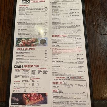 Uno Pizzeria & Grill - Menu - Pizza Near Me - Orlando, Florida
