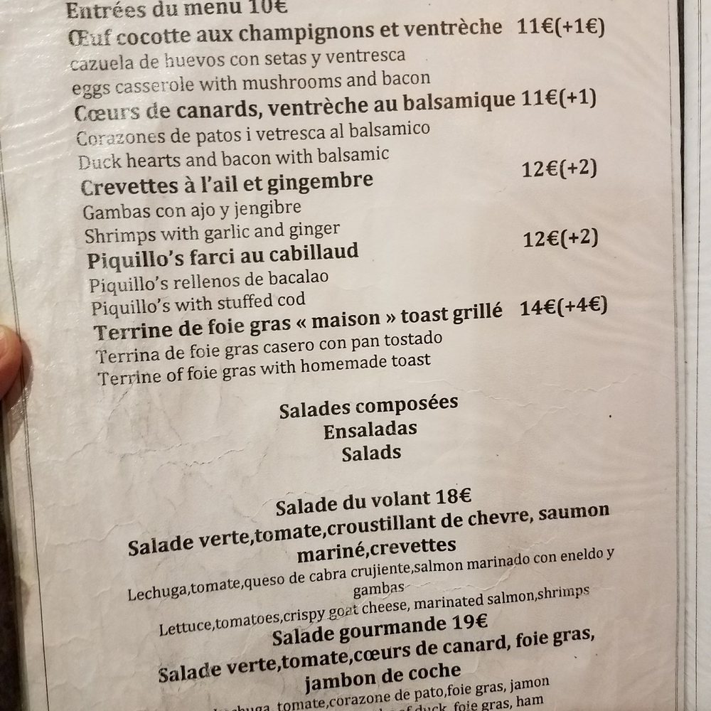 Le Volant Basque - Basque Near Me - Paris, 75