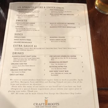 Craft Roots - Menu - Bars Near Me - Morgan Hill, California