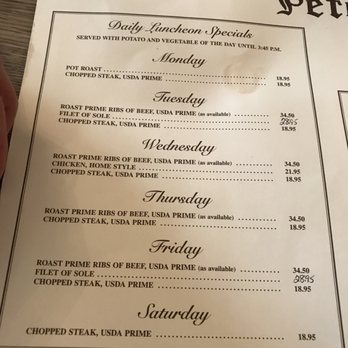 Peter Luger - Lunch menu 2017 - Steakhouses Near Me - Brooklyn, New York Peter Luger - Lunch menu 2017 - Steakhouses Near Me - Brooklyn, New York