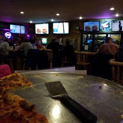 Log Tavern Pizza - Ok pizza, good beer selection the staff is horrible.
