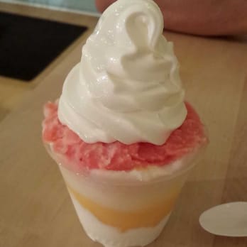 Sweet and Shavery - Medium Size - easily sharable between 2! We got strawberry, lemon, and mango ice with vanilla custard - Desserts Near Me - Davis, California Sweet and Shavery - Medium Size - easily sharable between 2! We got strawberry, lemon, and mango ice with vanilla custard - Desserts Near Me - Davis, California