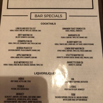 Bangkok Downtown - Cocktail menu... - Sushi Bars Near Me - Salisbury, North Carolina