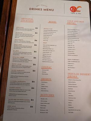 Menu photo 2 Valsos Table and Bar Lynn, MA