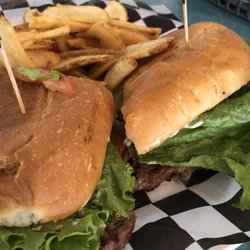 King Island Marina - Mouth watering Rib eye steak sandwich