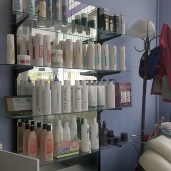 Happy Salon - Obligatory wall of product - Hair Salons Near Me - Redwood City, California