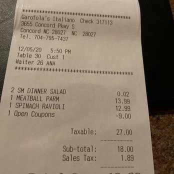 Garofola's Italiano - Italian Near Me - Concord, North Carolina