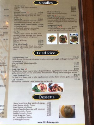 Menu photo 8 101 Thai Way Cloverdale, CA
