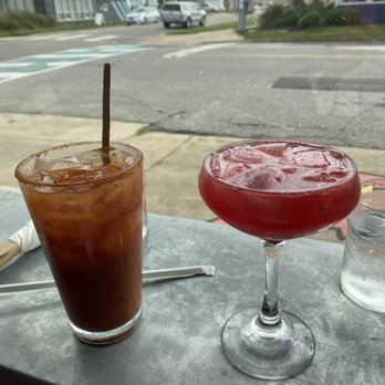 Commune - Commune: Bloody Mary and blackberry cocktail - Cafes Near Me - Virginia Beach, Virginia