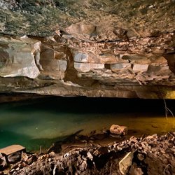 Lost River Cave - The top of the cave - this is where you have to duck down a bit in the boat to go under.