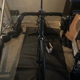 Bike meet indoor trainer. Bike meet indoor trainer.
