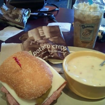 Panera Bread - Pick Two Combo : Italian Sandwich with Baked Potato Soup, Chips, and a Carmel Frozen drink - Sandwiches Near Me - Hayward, California Panera Bread - Pick Two Combo : Italian Sandwich with Baked Potato Soup, Chips, and a Carmel Frozen drink - Sandwiches Near Me - Hayward, California