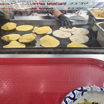 Tacos El Gordo - Quesadilla and heating up the tortillas - Tacos Near Me - Las Vegas, Nevada Tacos El Gordo - Quesadilla and heating up the tortillas - Tacos Near Me - Las Vegas, Nevada