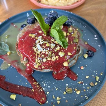 Outpost Kitchen - GF blueberry pancakes - Breakfast & Brunch Near Me - Costa Mesa, California Outpost Kitchen - GF blueberry pancakes - Breakfast & Brunch Near Me - Costa Mesa, California