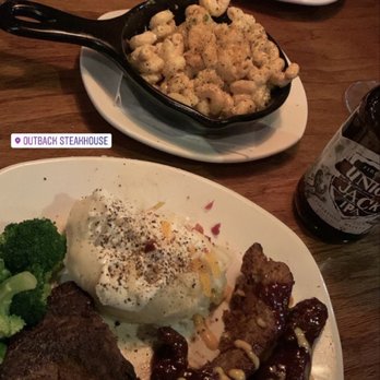 Outback Steakhouse - 9oz steak with ribs and Mac n cheese. One meal split in two - Steakhouses Near Me - Ontario, California Outback Steakhouse - 9oz steak with ribs and Mac n cheese. One meal split in two - Steakhouses Near Me - Ontario, California