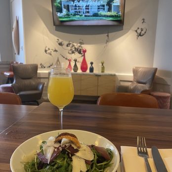 Patina 250 - Arugula Salad (with a mimosa, of course), for my prix fixe brunch starter - New American Near Me - Buffalo, New York