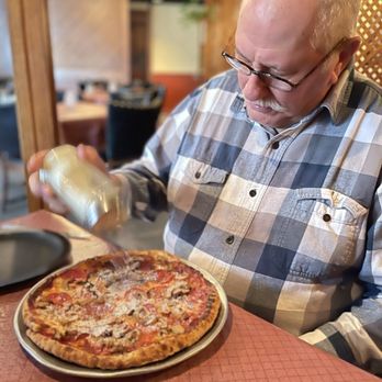 Alesi Pizza House - Dad with his pep and mushroom. - Italian Near Me - Lafayette, Louisiana Alesi Pizza House - Dad with his pep and mushroom. - Italian Near Me - Lafayette, Louisiana