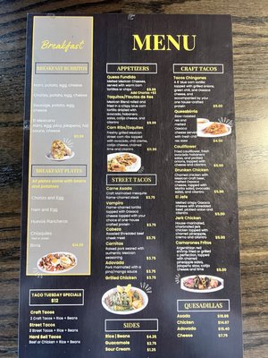 Menu photo 3 Tacos and Craft Peoria Peoria, AZ