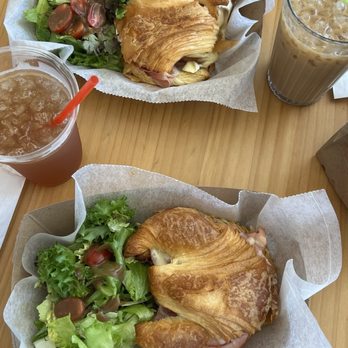Croissant & Co - Ham and Swiss. Prosciutto and Brie. Arnold Palmer and an iced vanilla latte. - Bakeries Near Me - Venice, Florida Croissant & Co - Ham and Swiss. Prosciutto and Brie. Arnold Palmer and an iced vanilla latte. - Bakeries Near Me - Venice, Florida