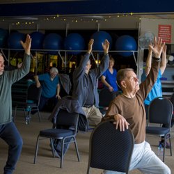 Whetstone Fitness - Chair yoga is a great way to stretch and build good balance.