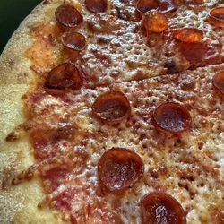 Rae's Coal Fired Pizza - Cheese pizza with pepperoni added.