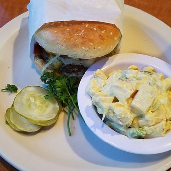 Tallyrand Restaurant - Double burger with our choice of potato salad - Diners Near Me - Burbank, California Tallyrand Restaurant - Double burger with our choice of potato salad - Diners Near Me - Burbank, California