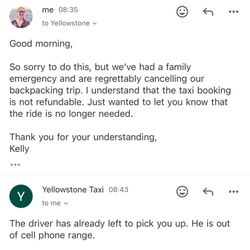 Yellowstone Taxi - Screenshot