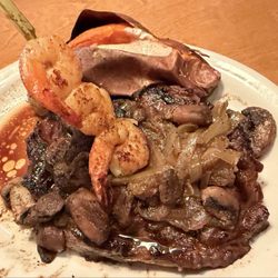 Texas Roadhouse - Ribeye & grilled shrimp