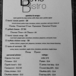 Bevis Bistro - Menu (Fall 2022) - Subject To Change