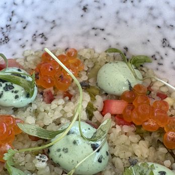 Vista - Rice and wasabi cream that comes with the salmon. - Bars Near Me - Hermosa Beach, California Vista - Rice and wasabi cream that comes with the salmon. - Bars Near Me - Hermosa Beach, California