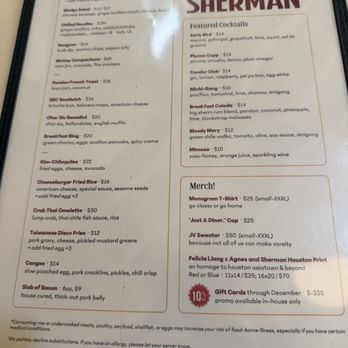 Agnes and Sherman - Brunch Menu - Diners Near Me - Houston, Texas Agnes and Sherman - Brunch Menu - Diners Near Me - Houston, Texas