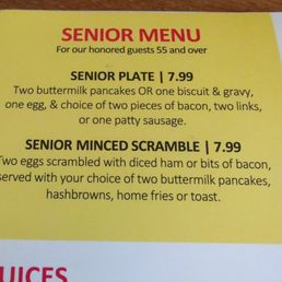 Check out the senior menu?!