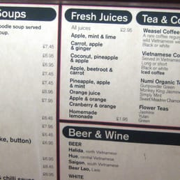 Weasel Coffee on the menu at Pho Weasel Coffee on the menu at Pho