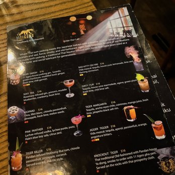 11 Tigers - Cocktail menu 7/2023 - Asian Fusion Near Me - New York, New York 11 Tigers - Cocktail menu 7/2023 - Asian Fusion Near Me - New York, New York