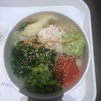 Poki One N Half - Small bowl with spicy tuna and salmon in fire sauce - Poke Near Me - San Diego, California