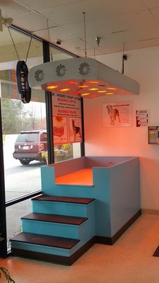 Infrared Light Therapy - Pamper your precious pooch with the healing power of infrared light therapy at Pet Wash 24. Our innovative infrared light table provides gentle warmth and relaxation, promoting improved circulation and muscle recovery for your furry friend. Give your dog the gift of therapeutic pampering and watch them shine with vitality and well-being. Treat your beloved pet to a spa day like no other at Pet Wash 24! Infrared Light Therapy - Pamper your precious pooch with the healing power of infrared light therapy at Pet Wash 24. Our innovative infrared light table provides gentle warmth and relaxation, promoting improved circulation and muscle recovery for your furry friend. Give your dog the gift of therapeutic pampering and watch them shine with vitality and well-being. Treat your beloved pet to a spa day like no other at Pet Wash 24!