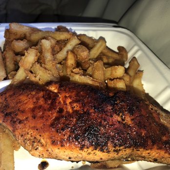 The Grater Cater - Salmon with Fries! - Caterers Near Me - Riverdale Park, Maryland