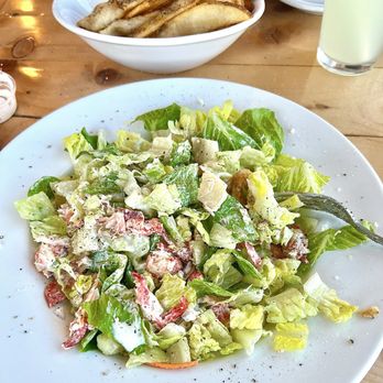 Bay Cafe - My Caesar salad with lobster did not disappoint - fresh and copious lobster with a light Caesar dressing - yum! - American Near Me - Provincetown, Massachusetts