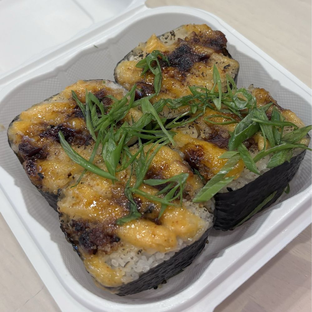 Shootz - 4 Pc Spam Brulee Musubi - Hawaiian Near Me - Stanton, California Shootz - 4 Pc Spam Brulee Musubi - Hawaiian Near Me - Stanton, California