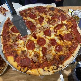 DiMaggio's Pizza & Burgers - Meat combo. Just the right balance of meats and cheese. - Pizza Near Me - Coloma, Michigan DiMaggio's Pizza & Burgers - Meat combo. Just the right balance of meats and cheese. - Pizza Near Me - Coloma, Michigan