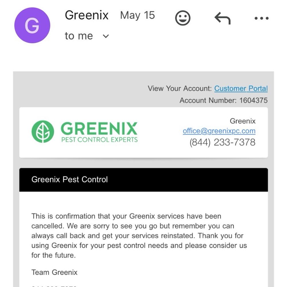 Greenix Pest Control - Cancelled service - Pest Control Near Me - Wixom, Michigan Greenix Pest Control - Cancelled service - Pest Control Near Me - Wixom, Michigan