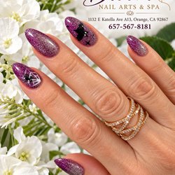 Bloom Nail Arts & Spa - Builder gel fill with cateye color