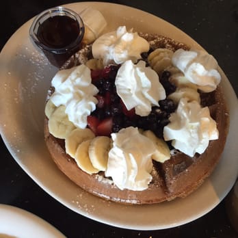Chelly's Cafe - Waffles with bananas, blueberries, strawberries, and whipped cream!!!! Delish! - Cafes Near Me - Palmdale, California