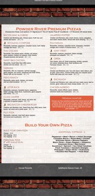 Menu photo 6 Powder River Pizza Sheridan, WY