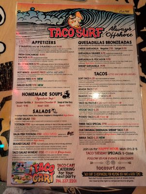 Menu photo 1 Taco Surf Los Alamitos, CA